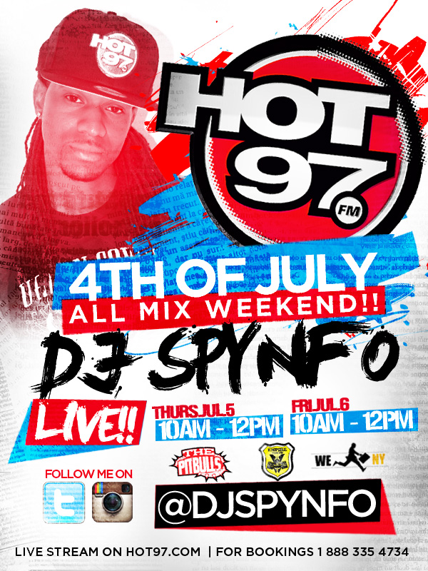 HOT 97 4TH OF JULY ALL MIX WEEKEND 2012